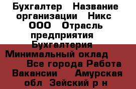 Бухгалтер › Название организации ­ Никс, ООО › Отрасль предприятия ­ Бухгалтерия › Минимальный оклад ­ 55 000 - Все города Работа » Вакансии   . Амурская обл.,Зейский р-н